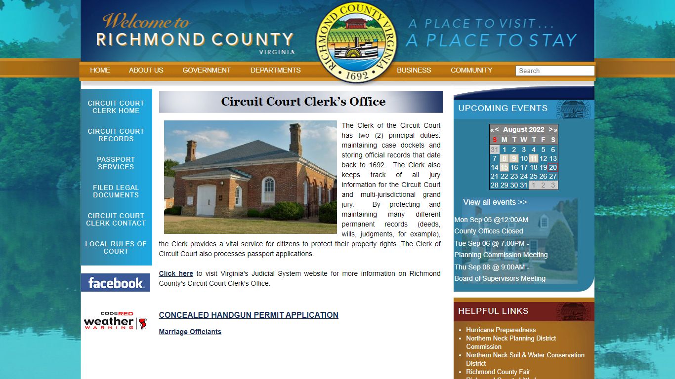 Richmond County VA | Circuit Court Clerk's Office